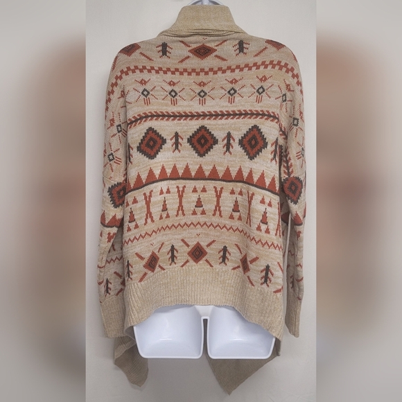Roxy XS Open Oversized Cardigan Native American Long Sleeve Fall Like New - Picture 3 of 5